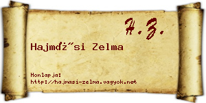 Hajmási Zelma névjegykártya